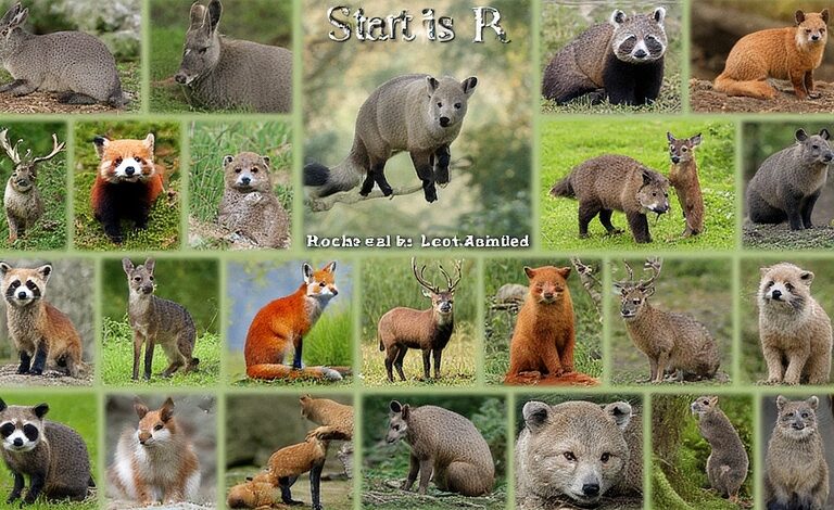 animals that start with r list